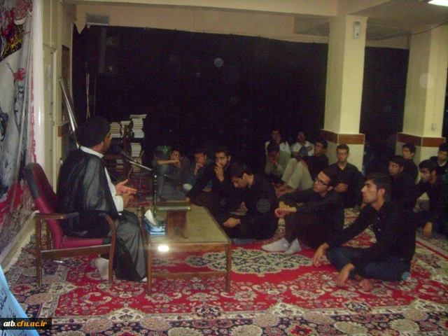 هیات مذهبی امام علی (ع) ، بسیج اساتید و دانشحویی و دفتر فرهنگی هنری پردیس
مراسم عزاداری سالار شهیدان ابا عبدالله الحسین (ع) و یاران با وفای آن حضرت در دهه اول و دوم محرم  7