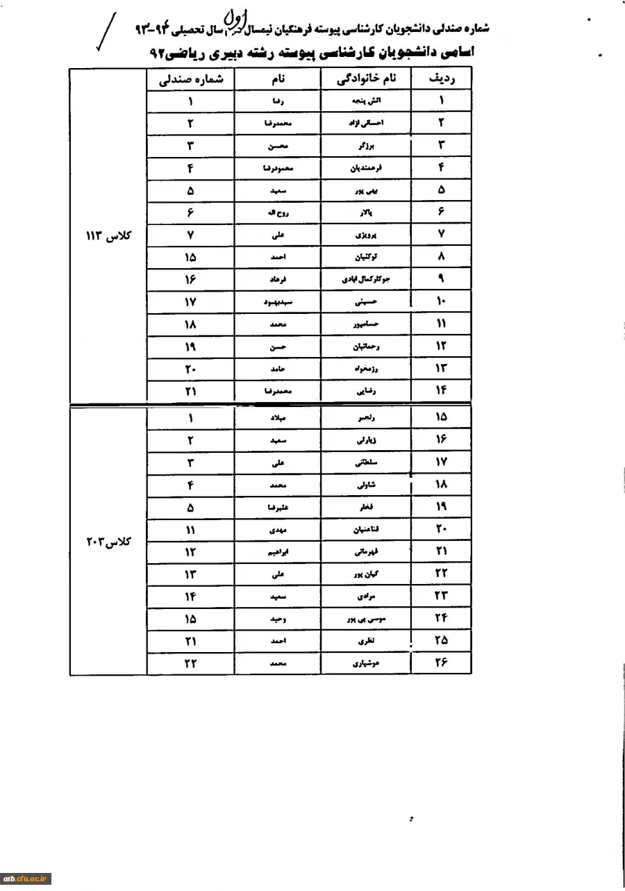 شماره صندلی 931 پیوسته