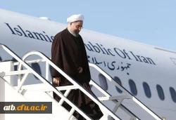 لحظه ورود رئیس جمهور به استان بوشهر