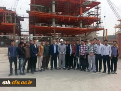 بازدید دانشجویان دانشگاه فرهنگیان پردیس علامه طباطبایی بوشهر از بزرگترین ناحیه صنعتی کشتی سازی ایران
