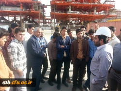 بازدید دانشجویان دانشگاه فرهنگیان پردیس علامه طباطبایی بوشهر از بزرگترین ناحیه صنعتی کشتی سازی ایران