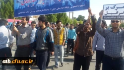 راهپیمایی دانشجو معلمان و مسئولین دانشگاه فرهنگیان پردیس علامه طباطبایی بوشهر  بمناسب روز 13 آبان  2
