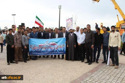 حضور باشکوه مسئولان، اساتید و دانشجو معلمان دانشگاه فرهنگیان استان بوشهر در راهپیمایی ۱۳ آبان