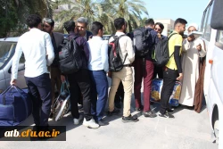 بدرقه و اعزام جمعی از دانشجومعلمان جهادگر داوطلب پردیس علامه طباطبایی دانشگاه فرهنگیان استان بوشهر به مناطق سیل زده خوزستان برای امدادرسانی به هموطنان سیل زده 4
