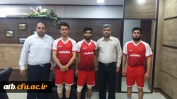 پس از کسب مقام اول و همچنین بدست اوردن سهمیه حضور در المپیاد کشوری وزارت عتف صورت پذیرفت:
دیدار رئیس دانشگاه فرهنگیان استان بوشهر با تیم دانشجویی ورزش های همگانی 2