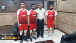 پس از کسب مقام اول و همچنین بدست اوردن سهمیه حضور در المپیاد کشوری وزارت عتف صورت پذیرفت:
دیدار رئیس دانشگاه فرهنگیان استان بوشهر با تیم دانشجویی ورزش های همگانی 3
