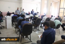 بازدید معاون توسعه منابع و امور دانشجویی پردیس علامه طباطبایی بوشهر از حوزه های امتحانی این پردیس 6