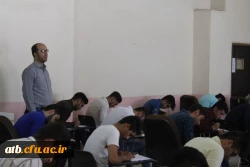 بازدید معاون توسعه منابع و امور دانشجویی پردیس علامه طباطبایی بوشهر از حوزه های امتحانی این پردیس 7